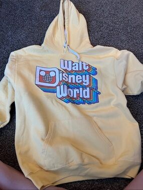 Disney Yellow 'Walt Disney World' Retro Logo Hoodie